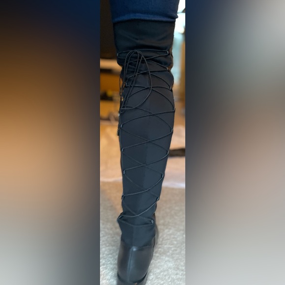 Black leather over the knee riding boots - Picture 10 of 11